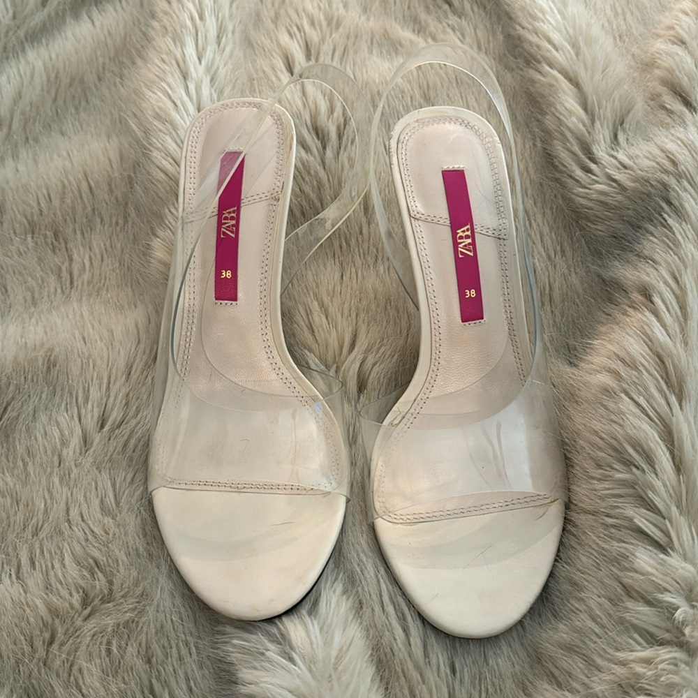 PVC/nude heels